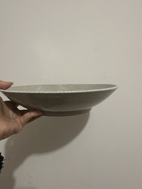 古玩陶瓷乾隆哥釉七星盤真品鑒賞圖