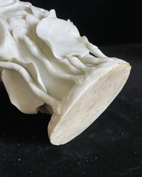 古玩陶瓷淺年份德化窯觀音真品鑒賞圖