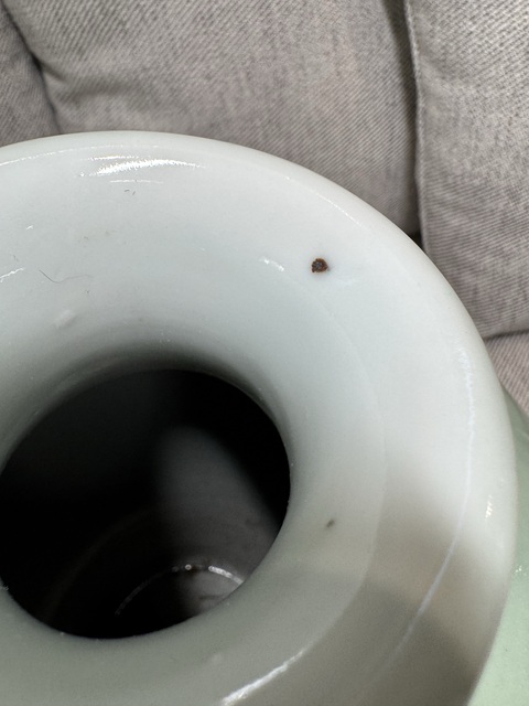 古玩陶瓷青釉瑞獸梅瓶真品鑒賞圖