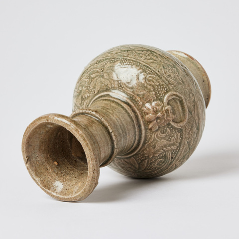 古玩陶瓷南宋至元代初期江西撫州地區窯場青白瓷瓶真品鑒賞圖