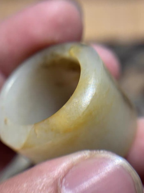 古玩玉器和田玉扳指拍賣，當(dāng)前價(jià)格3600元