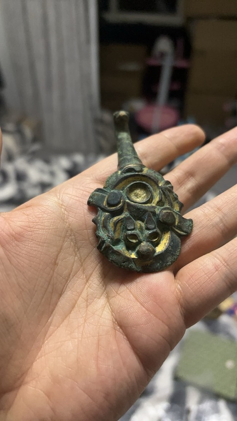 古玩銅器漢·鎏金狐面鉤拍賣，當(dāng)前價格298元