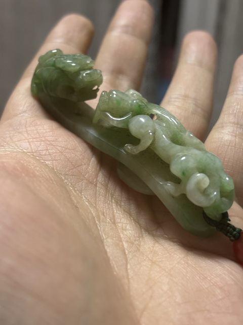 古玩玉器清·翡翠玉龍鉤拍賣，當前價格29800元