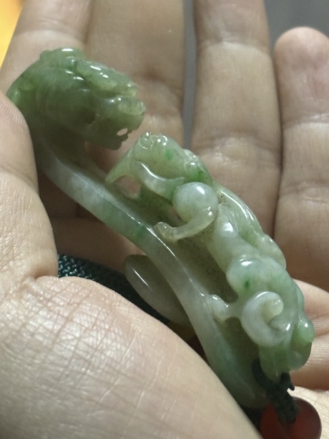 古玩玉器清·翡翠玉龍鉤拍賣，當前價格29800元