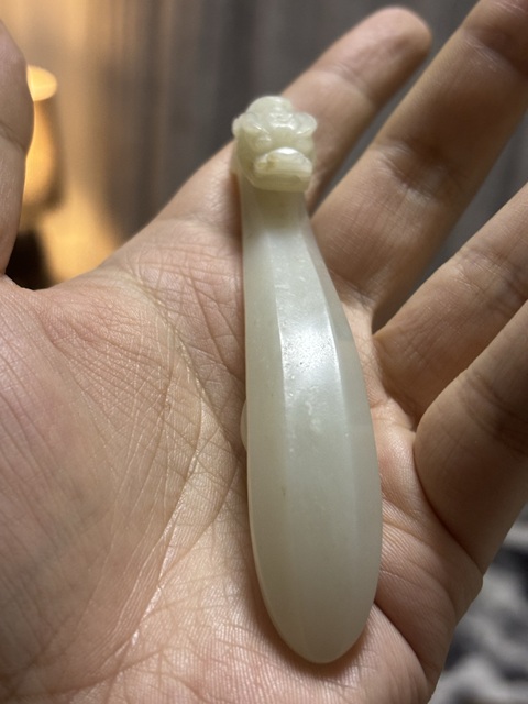 古玩玉器清·白玉龍首鉤拍賣，當前價格16800元