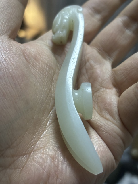 古玩玉器清·白玉龍首鉤拍賣，當前價格16800元