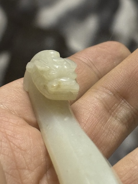 古玩玉器清·白玉龍首鉤拍賣，當前價格16800元