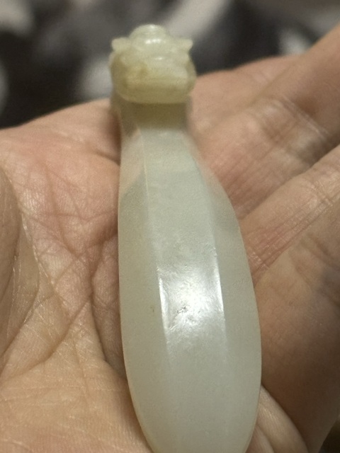 古玩玉器清·白玉龍首鉤拍賣，當前價格16800元