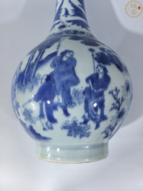 古玩陶瓷崇幀 青花人物故事紋長(zhǎng)頸瓶 （帶實(shí)物保真卡）拍賣，當(dāng)前價(jià)格68888元