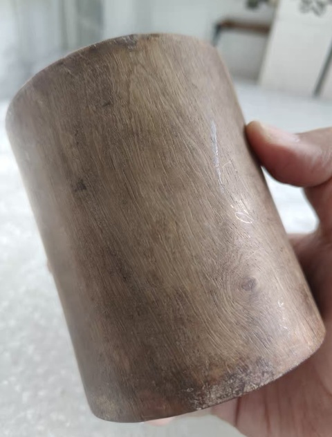 古玩雜項黃花梨木筆筒真品鑒賞圖