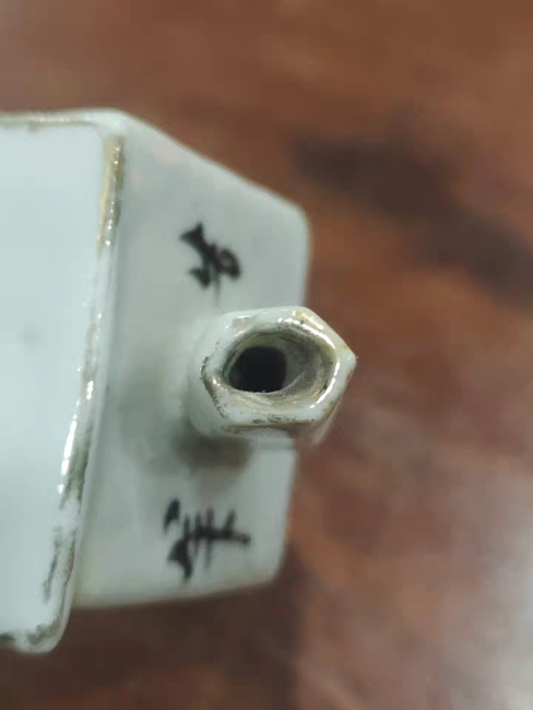 古玩陶瓷民國淺降彩硯滴真品鑒賞圖