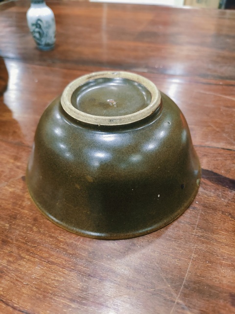 古玩陶瓷民國茶葉末釉碗真品鑒賞圖