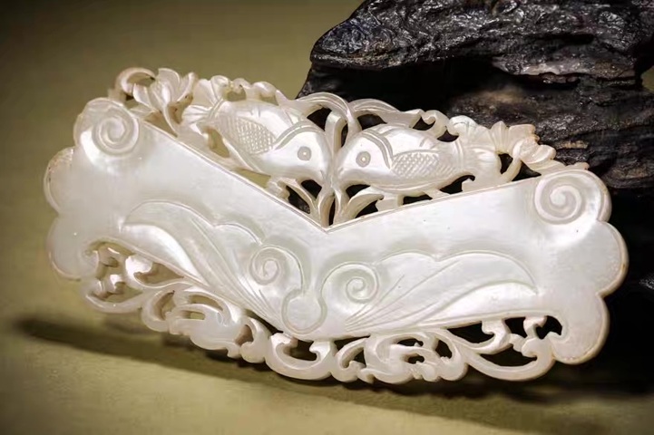 古玩玉器吉慶有余真品鑒賞圖