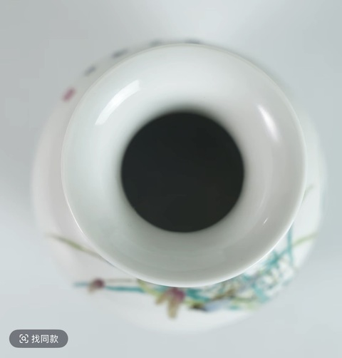 古玩陶瓷花鳥紋小瓶真品鑒賞圖