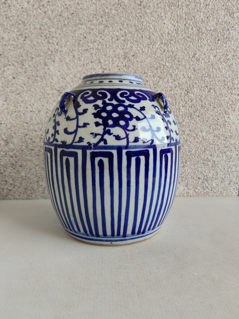 古玩陶瓷青花四系壺真品鑒賞圖