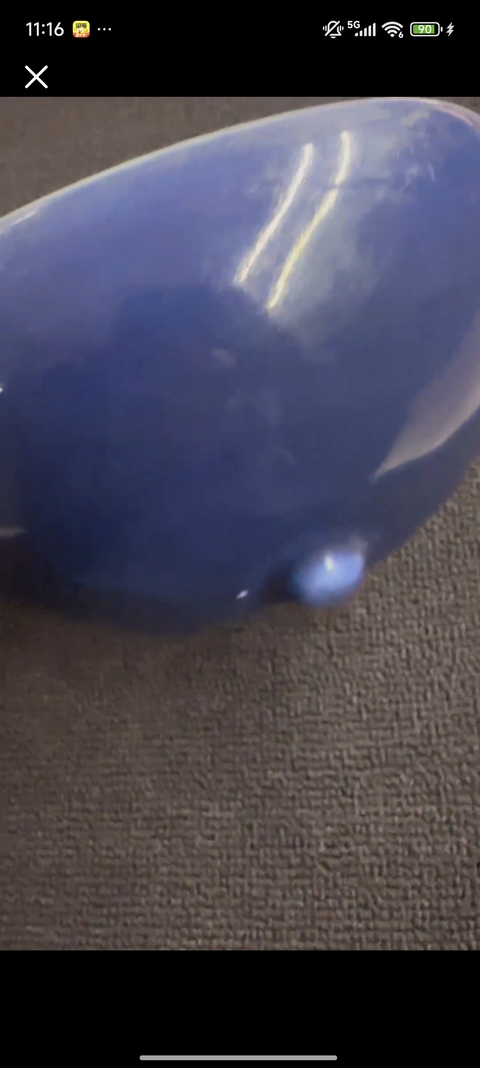 古玩陶瓷霽藍釉三乳足缽式香爐真品鑒賞圖