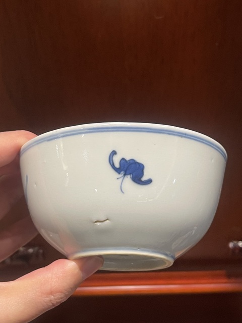 古玩陶瓷青花竹林七賢碗拍賣，當(dāng)前價(jià)格2500元