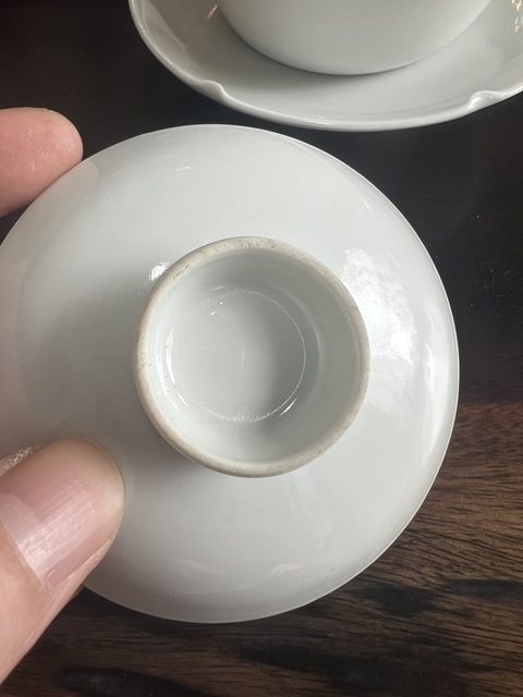 古玩陶瓷白胎蓋碗真品鑒賞圖