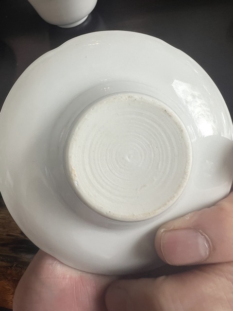 古玩陶瓷白胎蓋碗真品鑒賞圖