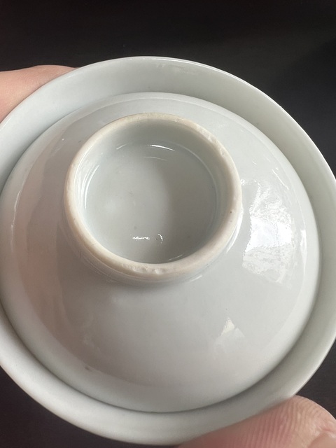 古玩陶瓷白釉蓋碗真品鑒賞圖