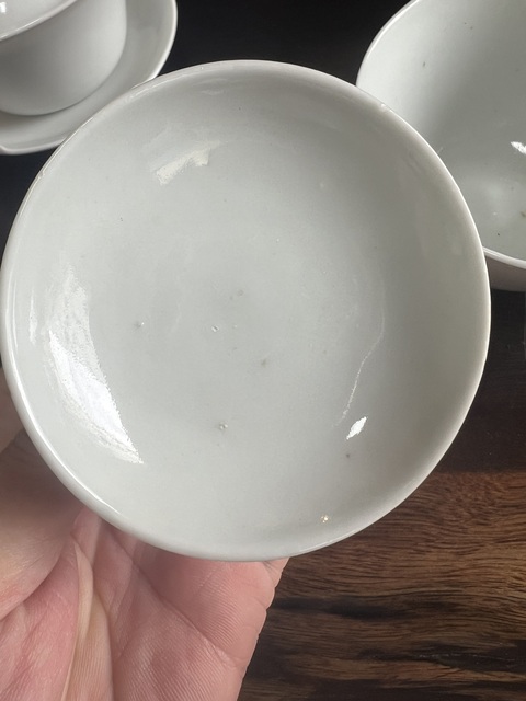 古玩陶瓷白釉蓋碗真品鑒賞圖