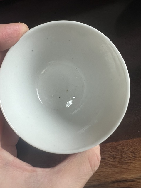 古玩陶瓷白釉蓋碗真品鑒賞圖