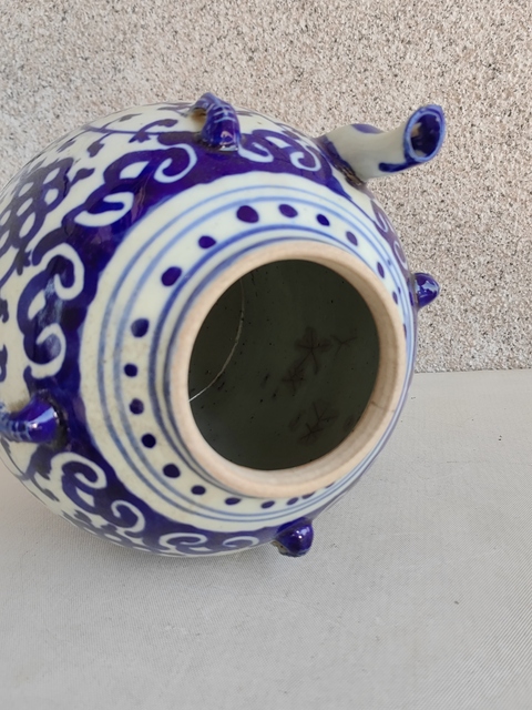 古玩陶瓷青花四系壺拍賣，當前價格750元