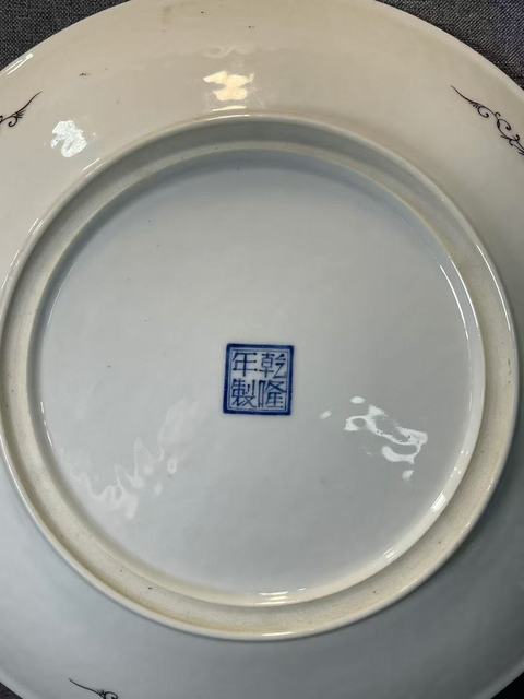 古玩陶瓷民國琺瑯彩八駿圖大盤拍賣，當前價格33333元