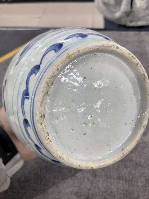 古玩陶瓷青花人物故事紋罐真品鑒賞圖