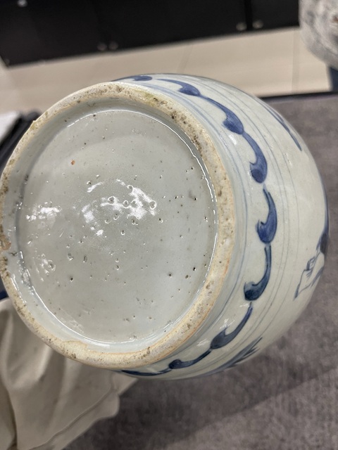 古玩陶瓷青花人物故事紋罐真品鑒賞圖