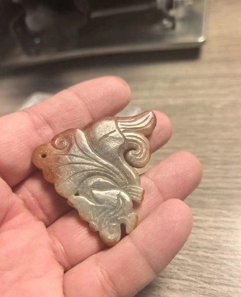 古玩玉器天然翡翠掛件真品鑒賞圖