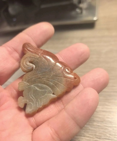 古玩玉器天然翡翠掛件真品鑒賞圖