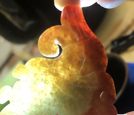 古玩玉器天然翡翠掛件真品鑒賞圖