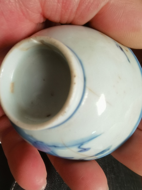 古玩陶瓷青花人物杯真品鑒賞圖