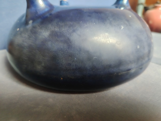 古玩陶瓷明末清初 祭藍(lán)釉香爐拍賣，當(dāng)前價格28000元