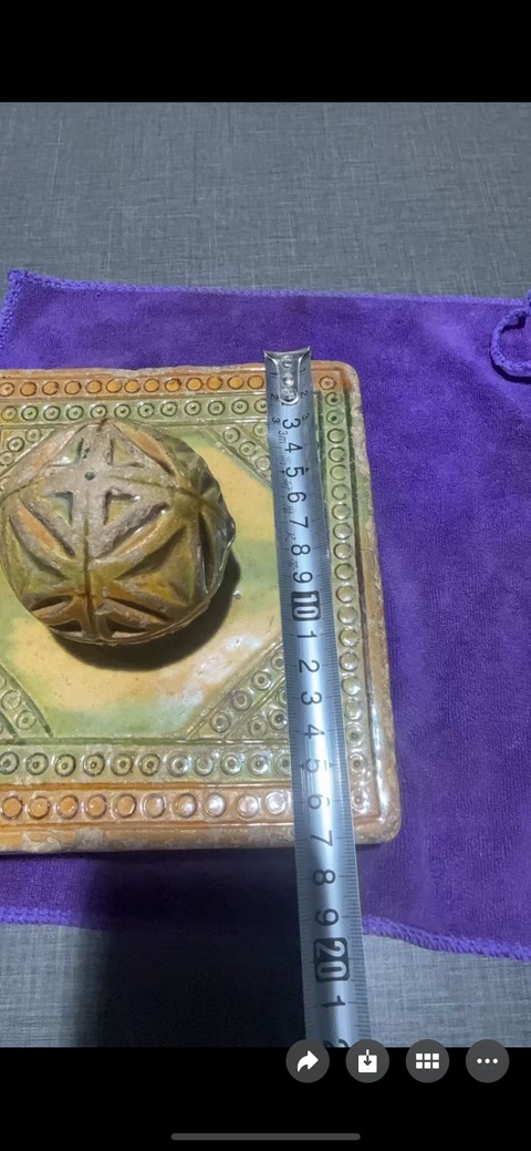 古玩陶瓷三彩席鎮真品鑒賞圖