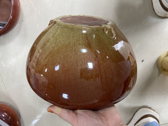 古玩陶瓷鈞紅釉香爐真品鑒賞圖