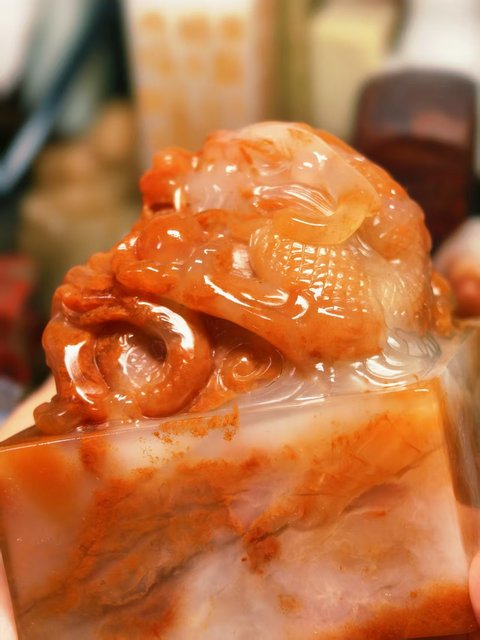 古玩雜項老撾石印章真品鑒賞圖