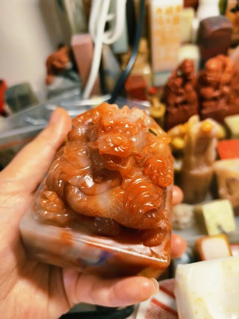 古玩雜項老撾石印章真品鑒賞圖