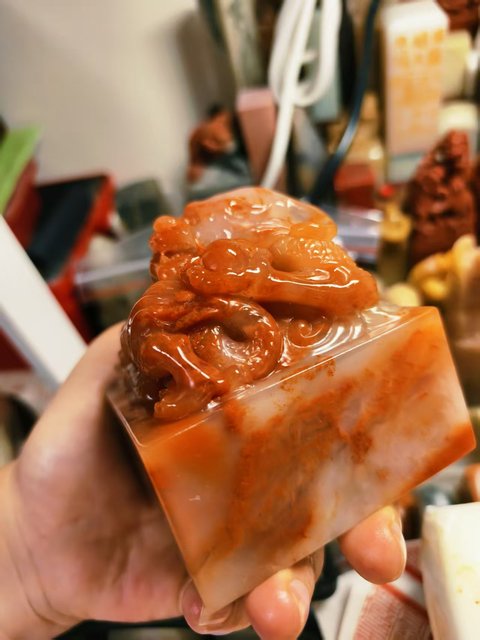 古玩雜項老撾石印章真品鑒賞圖