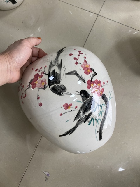 古玩陶瓷喜上眉梢罐真品鑒賞圖