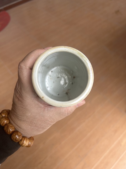 古玩陶瓷粉彩筆筒真品鑒賞圖