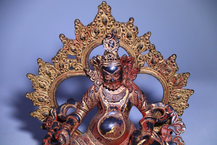 古玩銅器黃財(cái)神造像真品鑒賞圖