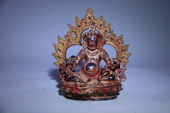 古玩銅器黃財(cái)神造像真品鑒賞圖