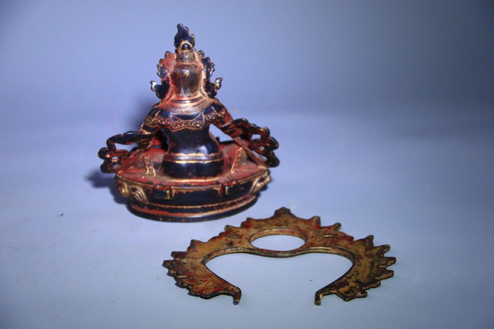 古玩銅器黃財(cái)神造像真品鑒賞圖