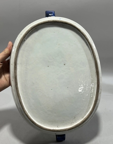 古玩陶瓷乾隆青花盤真品鑒賞圖