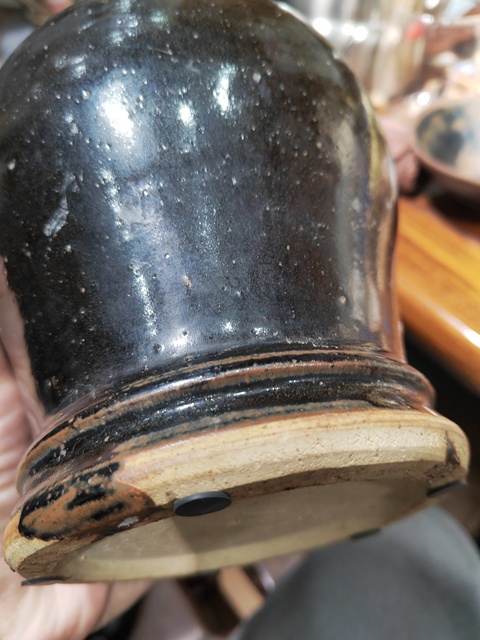 古玩陶瓷磁州窯黑釉梅瓶真品鑒賞圖