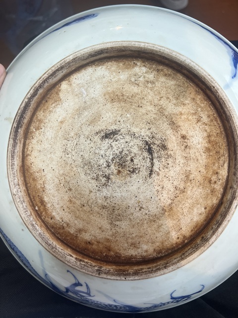 古玩陶瓷清雍正青花過墻龍真品鑒賞圖