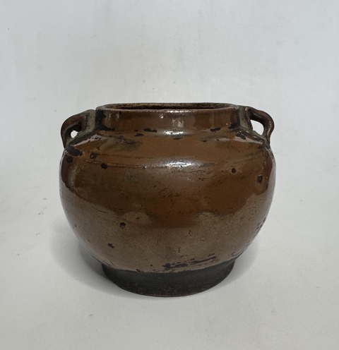 古玩陶瓷紫金釉雙系罐真品鑒賞圖