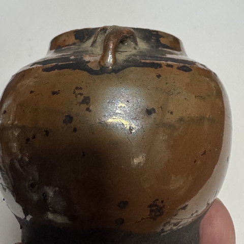 古玩陶瓷紫金釉雙系罐真品鑒賞圖